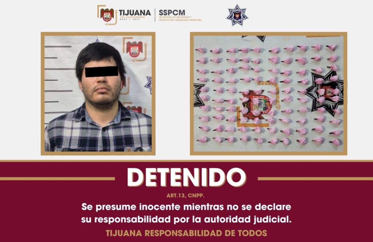 Detiene Policía Municipal a sujeto por delitos contra la salud en la Zona Centro