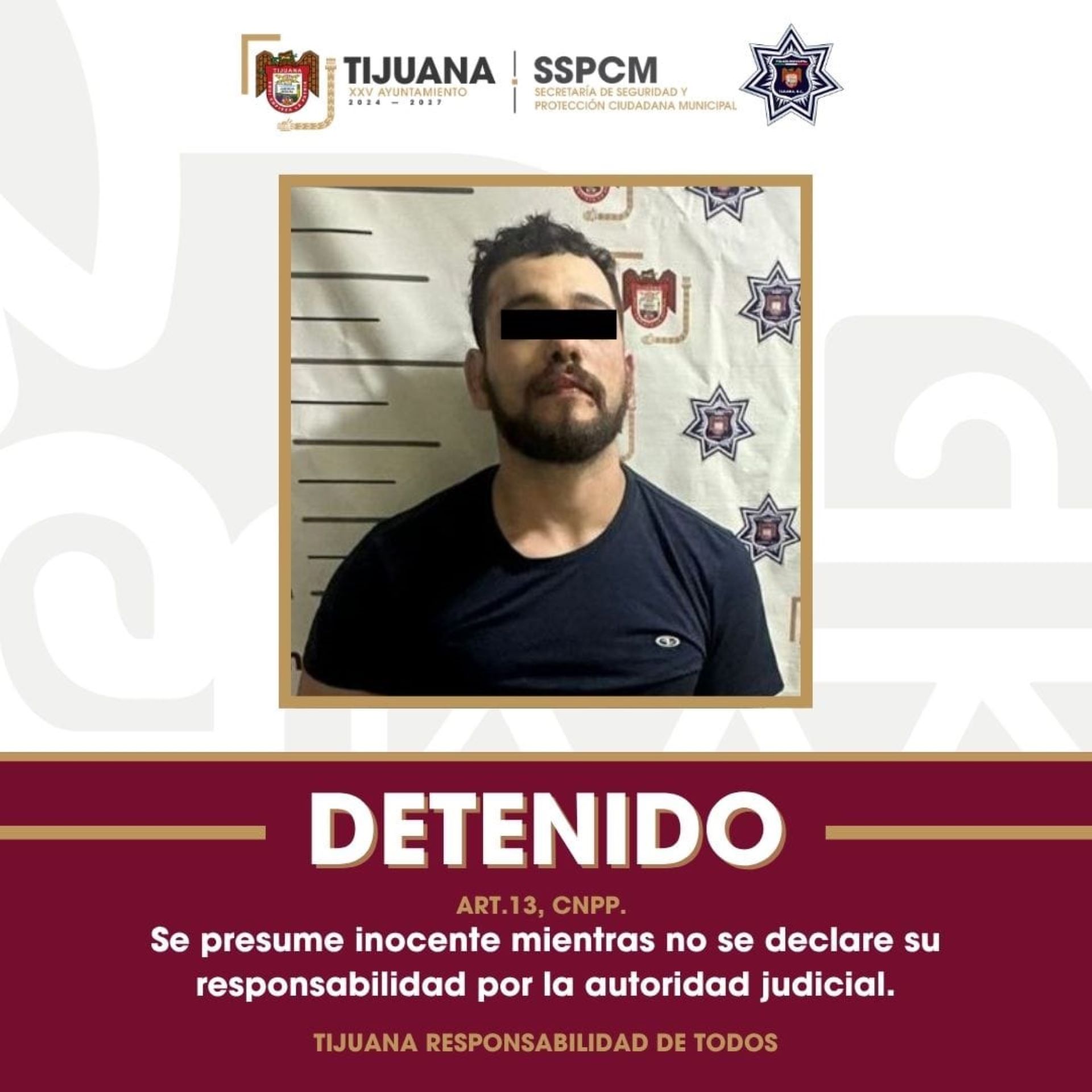 Detiene Policía Municipal a objetivo prioritario con orden de aprehensión por feminicidio en grado de tentativa