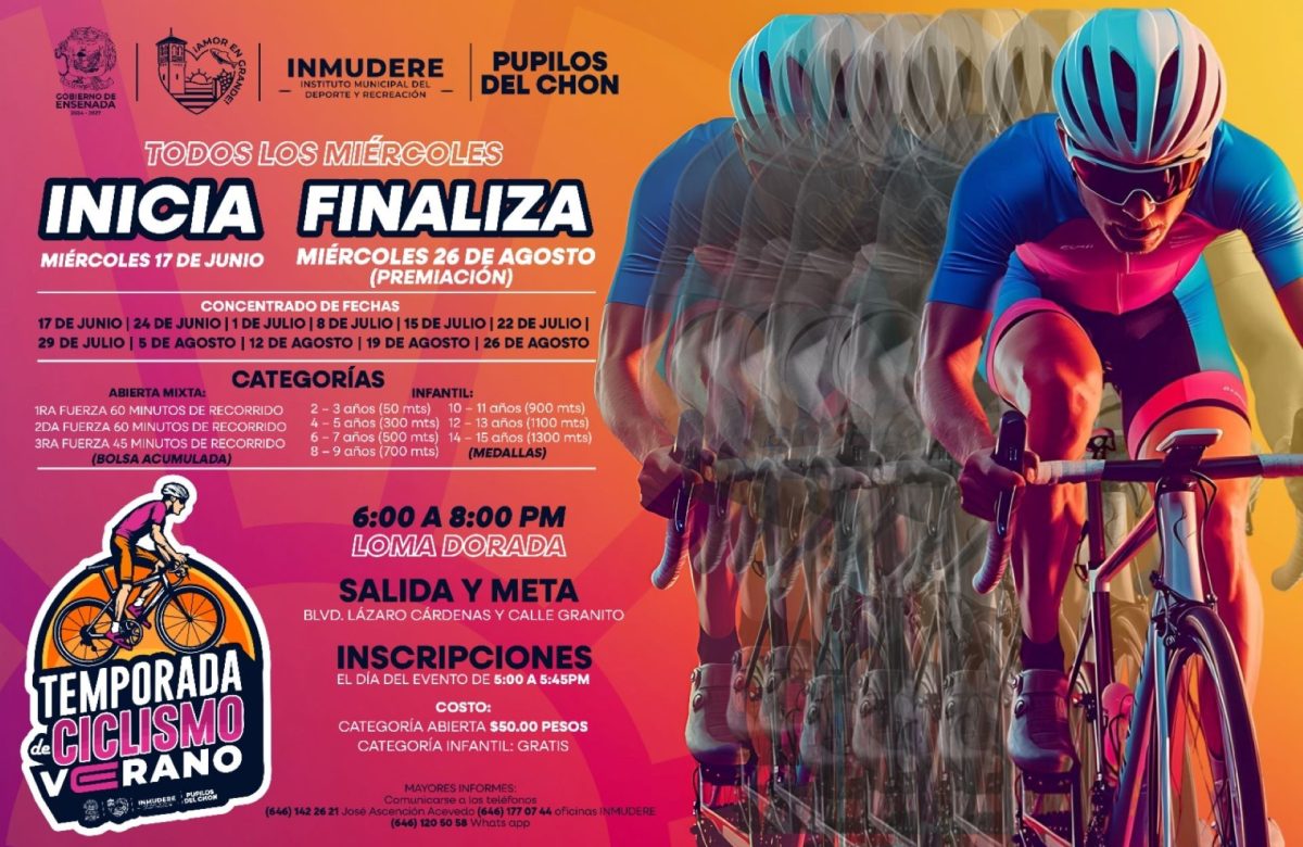 Invita gobierno de Claudia Agatón a la Temporada de Ciclismo Verano 202