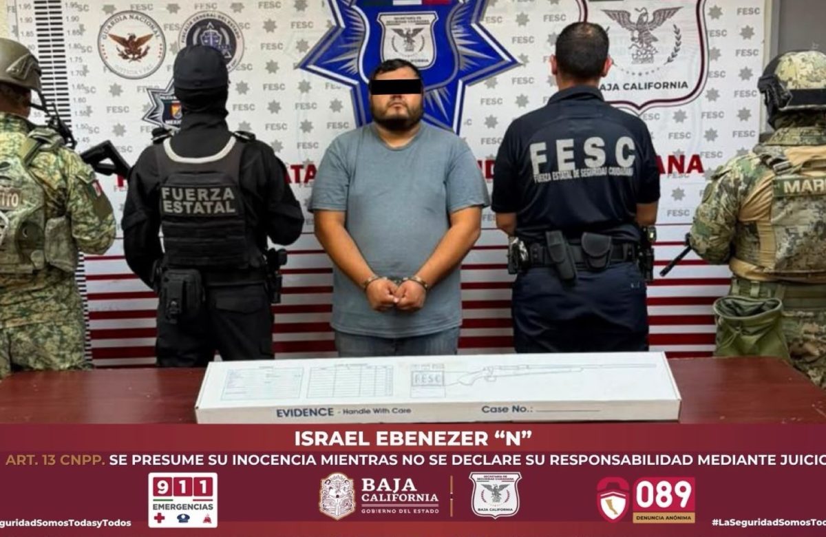 Captura Grupo Proteo a presunto homicida en Valle de Mexicali; Estaba en poder de un arma larga