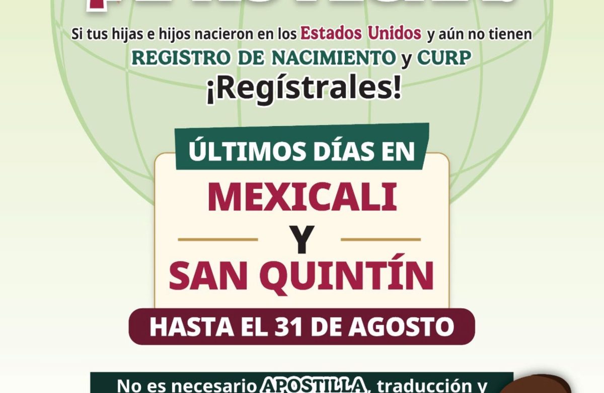 Llama Gobierno de BC a aprovechar los últimos días de la campaña “Soy México” en Mexicali y San Quintín