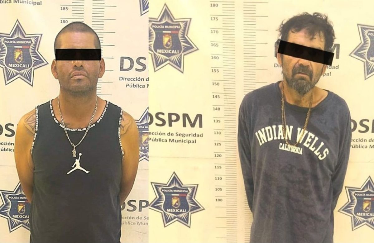 Policía Municipal asegura a dos personas por daños a cableado subterráneo de sub estación de CFE